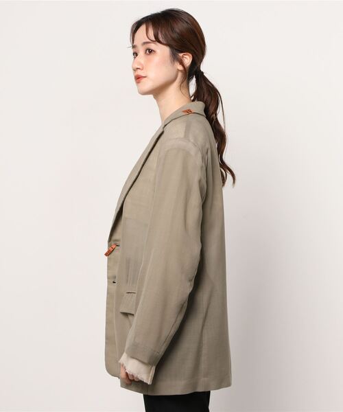 Maison MIHARA YASUHIRO(メゾンミハラヤスヒロ)の「【Maison MIHARA YASUHIRO】 シースルーウールジャケット/See Through Wool Jacket(テーラードジャケット・レディース・ブラック/ベージュ・36/38)」の16枚目の写真