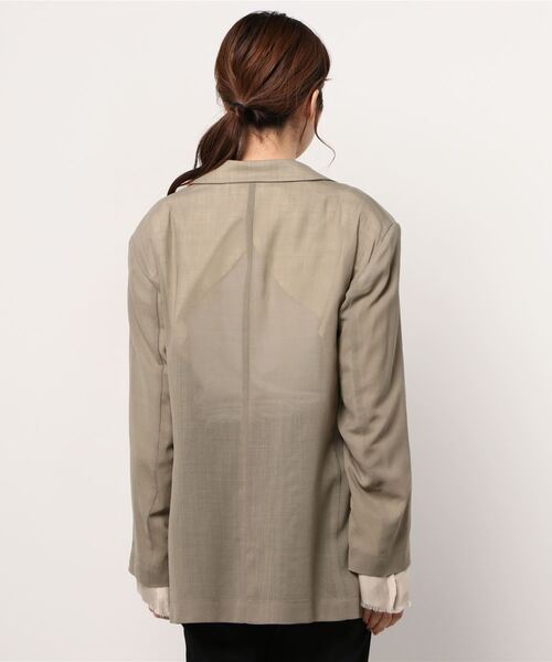 Maison MIHARA YASUHIRO(メゾンミハラヤスヒロ)の「【Maison MIHARA YASUHIRO】 シースルーウールジャケット/See Through Wool Jacket(テーラードジャケット・レディース・ブラック/ベージュ・36/38)」の17枚目の写真