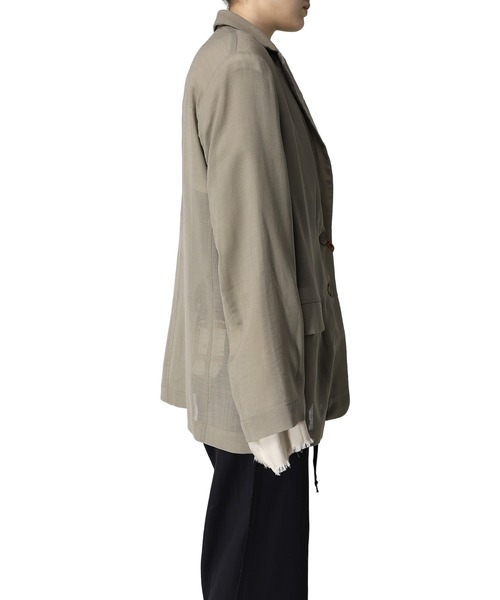 Maison MIHARA YASUHIRO(メゾンミハラヤスヒロ)の「【Maison MIHARA YASUHIRO】 シースルーウールジャケット/See Through Wool Jacket(テーラードジャケット・レディース・ブラック/ベージュ・36/38)」の9枚目の写真