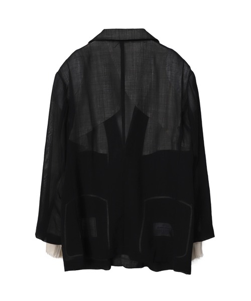 Maison MIHARA YASUHIRO(メゾンミハラヤスヒロ)の「【Maison MIHARA YASUHIRO】 シースルーウールジャケット/See Through Wool Jacket(テーラードジャケット・レディース・ブラック/ベージュ・36/38)」の14枚目の写真