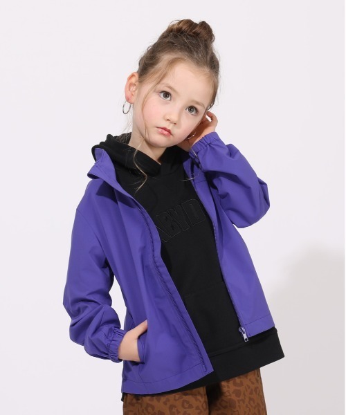 BABYDOLL（ベビードール）の「親子お揃い 通販限定カラーあり ウィンドブレーカー 5829K（ナイロンジャケット・キッズ・バイオレット/マスタード/チェリーピンク/ブラック/モスグリーン/パープル・100cm/110cm/120cm/150cm/90cm/130cm/140cm）」の5枚目の写真