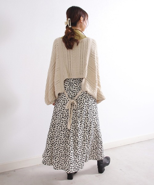 Crisp yours(クリスプユアーズ)の「【WEB限定】フロートフレアスカート(スカート・レディース・ホワイト/ブラック・FREE)」の5枚目の写真