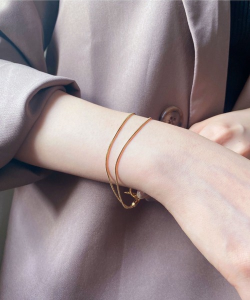 iso（イソ）の「レイヤードスネークチェーンブレスレット（ブレスレット・レディース・シルバー/ゴールド・FREE）」の15枚目の写真