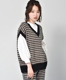 RETRO GIRL | 柄ジャガードニットベスト(ベスト)
