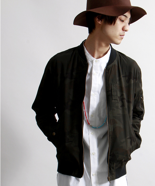 WEGO（ウィゴー）の「WEGO/スタンダードMA-1（ミリタリージャケット・メンズ・ブラック/カーキ/ネイビー/その他1/ホワイト・LARGE/MEDIUM）」の5枚目の写真