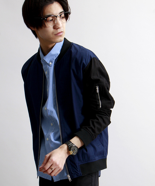 WEGO（ウィゴー）の「WEGO/スタンダードMA-1（ミリタリージャケット・メンズ・ブラック/カーキ/ネイビー/その他1/ホワイト・LARGE/MEDIUM）」の4枚目の写真