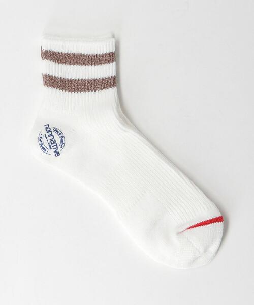 nonnative（ノンネイティブ）の「＜nonnative(ノンネイティブ)＞ DW SOCKS LINE MID/ソックス □□（ソックス/靴下・メンズ・グレー/ベージュ/ネイビー・FREE）」の3枚目の写真