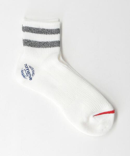 nonnative（ノンネイティブ）の「＜nonnative(ノンネイティブ)＞ DW SOCKS LINE MID/ソックス □□（ソックス/靴下・メンズ・グレー/ベージュ/ネイビー・FREE）」の2枚目の写真