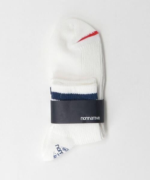 nonnative（ノンネイティブ）の「＜nonnative(ノンネイティブ)＞ DW SOCKS LINE MID/ソックス □□（ソックス/靴下・メンズ・グレー/ベージュ/ネイビー・FREE）」の8枚目の写真
