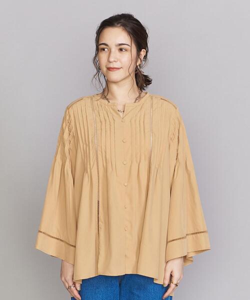 BEAUTY&YOUTH UNITED ARROWS（ビューティーアンドユースユナイテッドアローズ）の「BY ポリエステルレーヨン レースピンタックシャツ（シャツ/ブラウス・レディース・ブラック/イエロー/ナチュラル・FREE）」の8枚目の写真