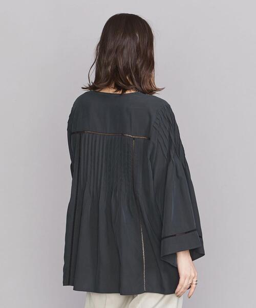 BEAUTY&YOUTH UNITED ARROWS（ビューティーアンドユースユナイテッドアローズ）の「BY ポリエステルレーヨン レースピンタックシャツ（シャツ/ブラウス・レディース・ブラック/イエロー/ナチュラル・FREE）」の7枚目の写真