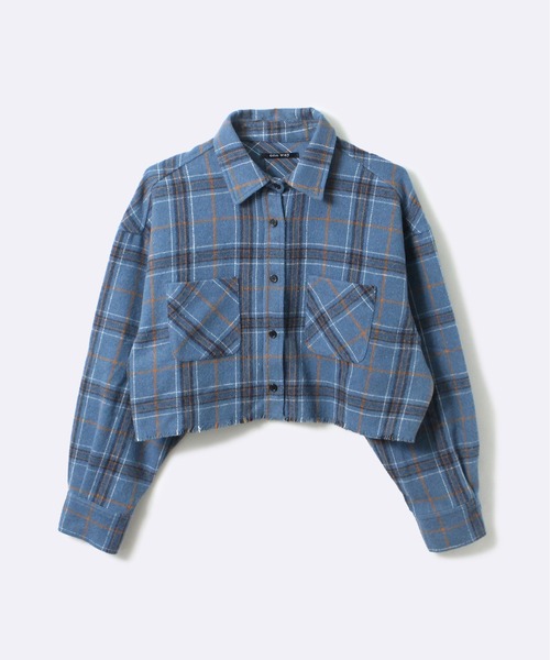 one way（ワンウェイ）の「【oneway Jeans】フリンジチェックシャツ（シャツ/ブラウス・レディース・ライトブルー/ブラック/ベージュ/ブラック系その他・FREE）」の14枚目の写真