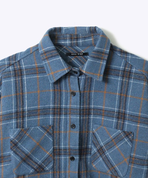 one way（ワンウェイ）の「【oneway Jeans】フリンジチェックシャツ（シャツ/ブラウス・レディース・ライトブルー/ブラック/ベージュ/ブラック系その他・FREE）」の16枚目の写真