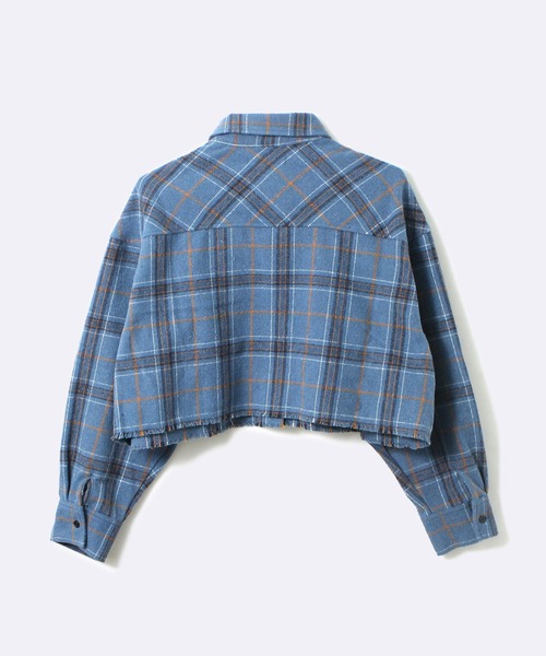 one way（ワンウェイ）の「【oneway Jeans】フリンジチェックシャツ（シャツ/ブラウス・レディース・ライトブルー/ブラック/ベージュ/ブラック系その他・FREE）」の15枚目の写真