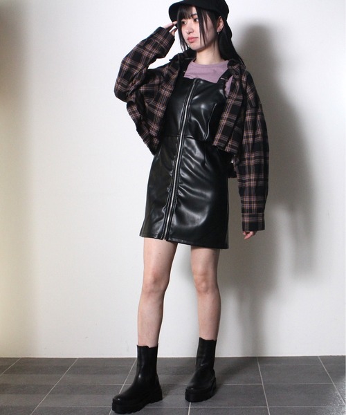 one way（ワンウェイ）の「【oneway Jeans】フリンジチェックシャツ（シャツ/ブラウス・レディース・ライトブルー/ブラック/ベージュ/ブラック系その他・FREE）」の6枚目の写真