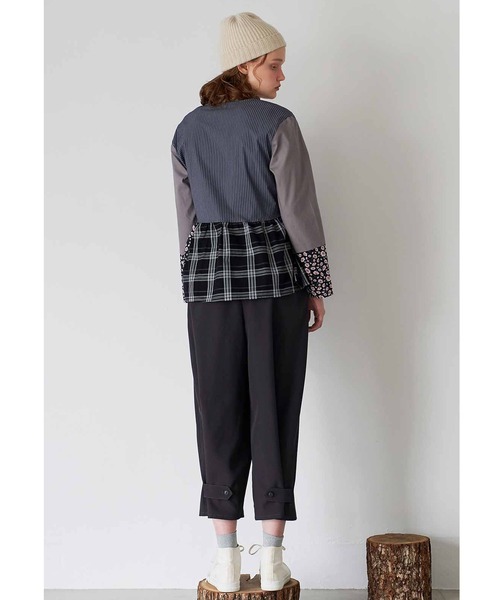シロップ．（シロップ．）の「ボタンでシルエットチェンジが楽しめるサルエルパンツ（その他パンツ・レディース・ブラウン系その他/チャコール・SMALL/MEDIUM/LARGE/X-LARGE/XX-LARGE）」の14枚目の写真