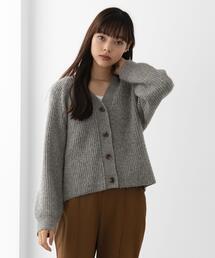 FEELING MADE ソフトニット Vネック カーディガン