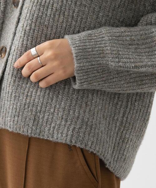 FEELING MADE（フィーリングメイド）の「FEELING MADE ソフトニット Vネック カーディガン（カーディガン/ボレロ・レディース・ダークグレー/ベージュ/ブラウン・FREE）」の15枚目の写真