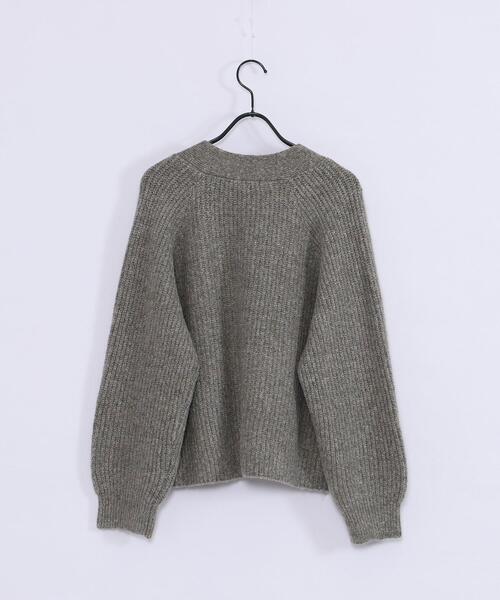 FEELING MADE（フィーリングメイド）の「FEELING MADE ソフトニット Vネック カーディガン（カーディガン/ボレロ・レディース・ダークグレー/ベージュ/ブラウン・FREE）」の20枚目の写真