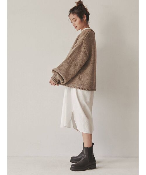 Ungrid（アングリッド）の「【Ungrid×kurumi.m】スリーブボリュームルーズニット（ニット/セーター・レディース・アイボリー/モカ・FREE）」の9枚目の写真
