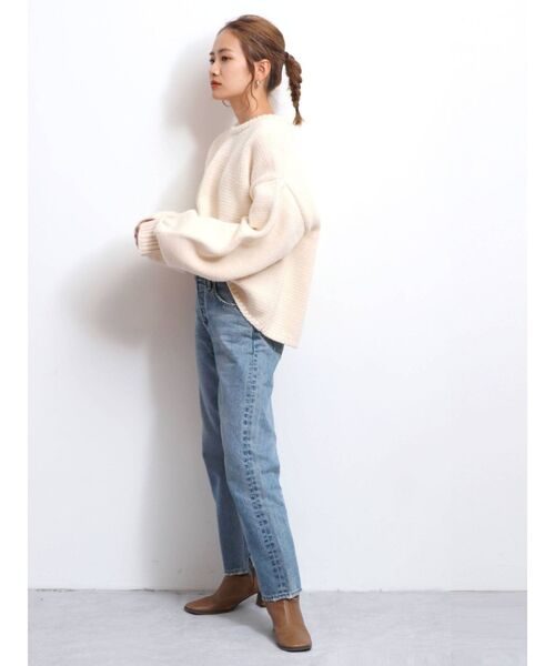 Ungrid（アングリッド）の「【Ungrid×kurumi.m】スリーブボリュームルーズニット（ニット/セーター・レディース・アイボリー/モカ・FREE）」の16枚目の写真