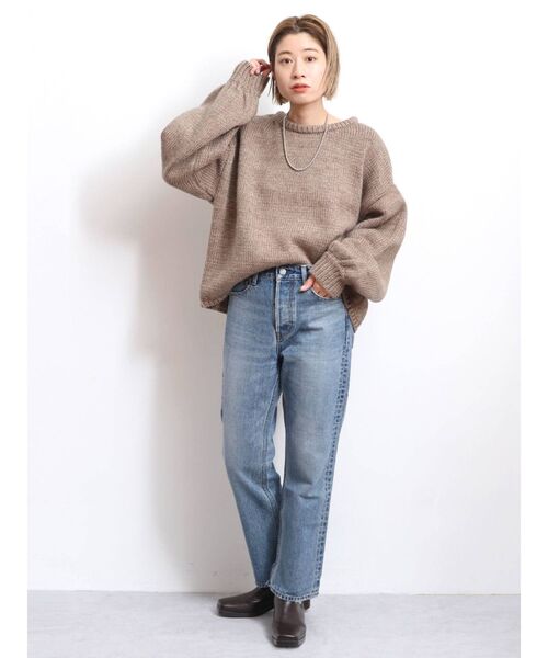 Ungrid（アングリッド）の「【Ungrid×kurumi.m】スリーブボリュームルーズニット（ニット/セーター・レディース・アイボリー/モカ・FREE）」の21枚目の写真