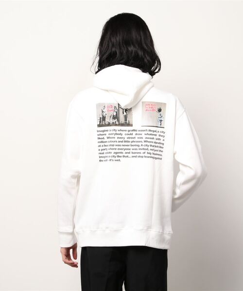 BRANDALISED（ブランダライズド）の「BRANDALISED ブランダライズド ONE NATION P/Oパーカー（パーカー・メンズ・ホワイト/ブラック/ベージュ・MEDIUM/LARGE/X-LARGE）」の4枚目の写真