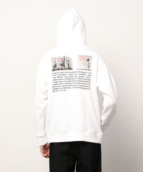 BRANDALISED（ブランダライズド）の「BRANDALISED ブランダライズド ONE NATION P/Oパーカー（パーカー・メンズ・ホワイト/ブラック/ベージュ・MEDIUM/LARGE/X-LARGE）」の5枚目の写真