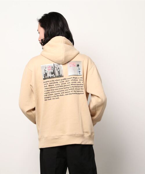 BRANDALISED（ブランダライズド）の「BRANDALISED ブランダライズド ONE NATION P/Oパーカー（パーカー・メンズ・ホワイト/ブラック/ベージュ・MEDIUM/LARGE/X-LARGE）」の6枚目の写真