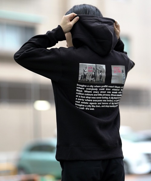 BRANDALISED（ブランダライズド）の「BRANDALISED ブランダライズド ONE NATION P/Oパーカー（パーカー・メンズ・ホワイト/ブラック/ベージュ・MEDIUM/LARGE/X-LARGE）」の3枚目の写真