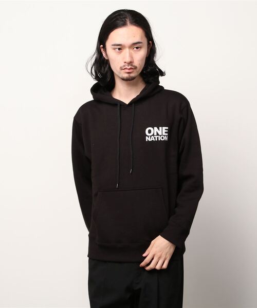BRANDALISED（ブランダライズド）の「BRANDALISED ブランダライズド ONE NATION P/Oパーカー（パーカー・メンズ・ホワイト/ブラック/ベージュ・MEDIUM/LARGE/X-LARGE）」の9枚目の写真