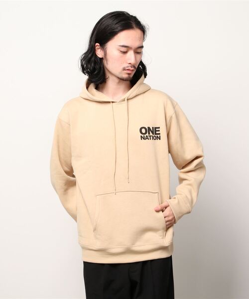 BRANDALISED（ブランダライズド）の「BRANDALISED ブランダライズド ONE NATION P/Oパーカー（パーカー・メンズ・ホワイト/ブラック/ベージュ・MEDIUM/LARGE/X-LARGE）」の10枚目の写真