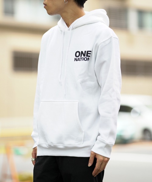 BRANDALISED（ブランダライズド）の「BRANDALISED ブランダライズド ONE NATION P/Oパーカー（パーカー・メンズ・ホワイト/ブラック/ベージュ・MEDIUM/LARGE/X-LARGE）」の11枚目の写真