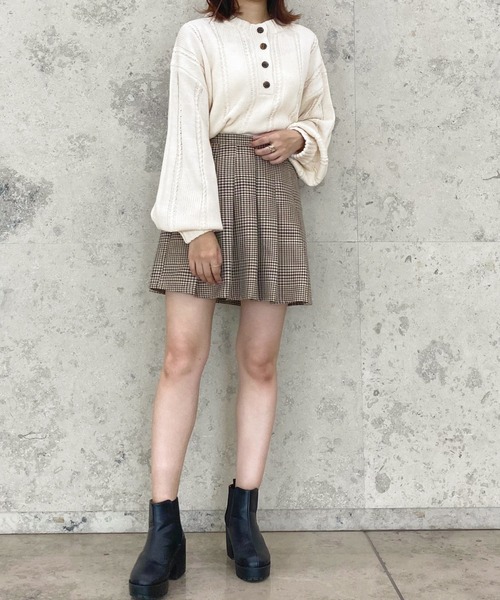 apres jour(アプレジュール)の「ヘンリーケーブルニット【ZOZOTOWN限定アイテム】(ニット/セーター・レディース・ダークブルー/グリーン/モカ/アイボリー・フリー/X-LARGE)」の15枚目の写真