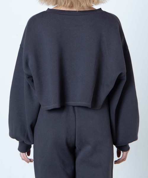 DuKKah（デュカ）の「Dukkah/ボリュームスリーブショートスウェット（スウェット・レディース・杢グレー/スミクロ/オートミール/ホワイト/グリーン/ブラック系その他・X-SMALL）」の20枚目の写真