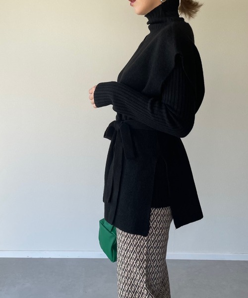 y/m by misato（イムバイミサト）の「杢ストレッチ糸アンサンブルベストセット（ニット/セーター・レディース・アイボリー/グレイッシュベージュ/ブラック・FREE）」の22枚目の写真