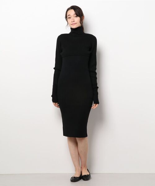 SPIRALGIRL（スパイラルガール）の「バストオープン2wayタートルネックリブワンピース（ワンピース・レディース・ブラック/ベージュ/グレー・FREE）」の17枚目の写真