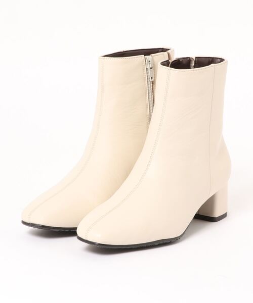 サスティナブルシリーズ スクエアトゥショートブーツ