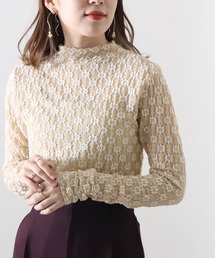 Cheek | レースハイネックTOPS(Tシャツ/カットソー)
