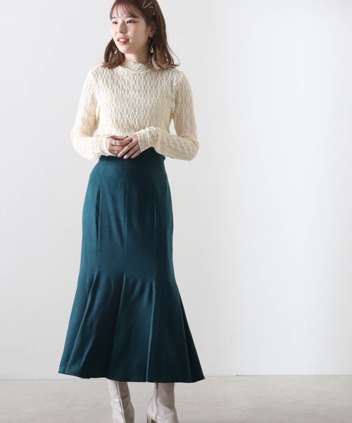 Cheek(チーク)の「レースハイネックTOPS(Tシャツ/カットソー・レディース・アイボリー/オフホワイト/ブラック・MEDIUM)」の18枚目の写真
