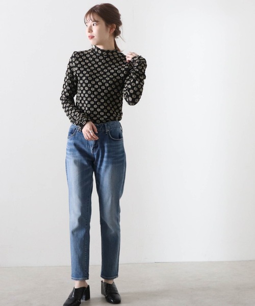Cheek(チーク)の「レースハイネックTOPS(Tシャツ/カットソー・レディース・アイボリー/オフホワイト/ブラック・MEDIUM)」の19枚目の写真