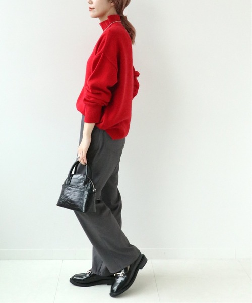 Simplicite（サンプリシテ）の「ラクーン混タートルネック プルオーバー◆（ニット/セーター・レディース・ホワイト/ブラック/ベージュ/レッド・FREE）」の7枚目の写真