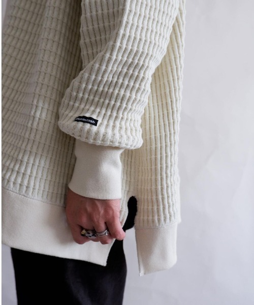 MANASTASH（マナスタッシュ）の「MANASTASH/マナスタッシュ　W's SNUGGLE SNUG THERMAL CARDIGAN　ウィメンズ　スナッグサーマルカーディガン（カーディガン/ボレロ・レディース・モカ/ナチュラル/ブラック・MEDIUM）」の7枚目の写真