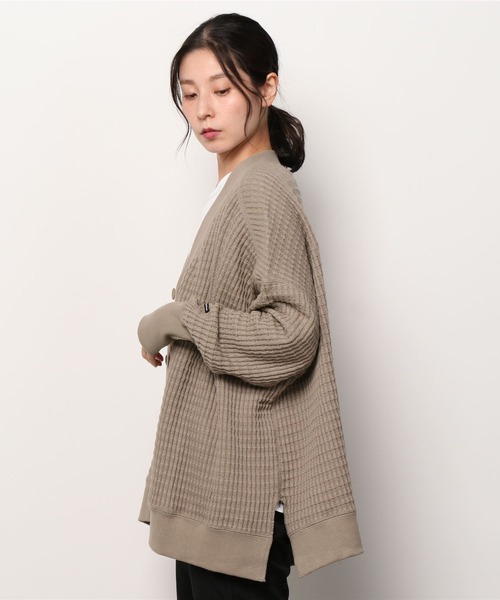 MANASTASH（マナスタッシュ）の「MANASTASH/マナスタッシュ　W's SNUGGLE SNUG THERMAL CARDIGAN　ウィメンズ　スナッグサーマルカーディガン（カーディガン/ボレロ・レディース・モカ/ナチュラル/ブラック・MEDIUM）」の10枚目の写真