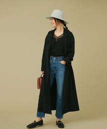 Rouge vif Anna | 【東原妙子さんコラボ】ストレッチツィル開襟カシュクールワンピース(ワンピース)