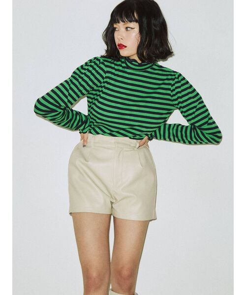 jouetie（ジュエティ）の「パワショルテレコトップス（Tシャツ/カットソー・レディース・ブラック/パープル/グリーン/その他1/グレー/その他2/オフホワイト・MEDIUM）」の7枚目の写真