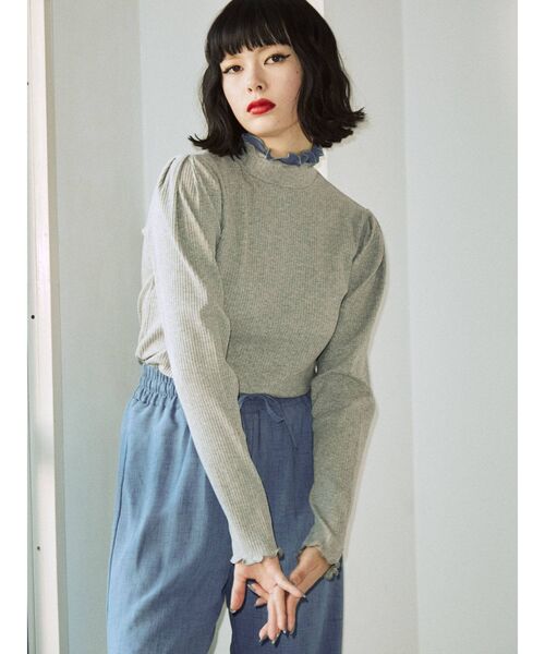 jouetie（ジュエティ）の「パワショルテレコトップス（Tシャツ/カットソー・レディース・ブラック/パープル/グリーン/その他1/グレー/その他2/オフホワイト・MEDIUM）」の3枚目の写真