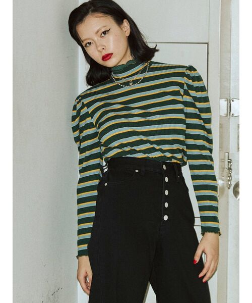 jouetie（ジュエティ）の「パワショルテレコトップス（Tシャツ/カットソー・レディース・ブラック/パープル/グリーン/その他1/グレー/その他2/オフホワイト・MEDIUM）」の20枚目の写真