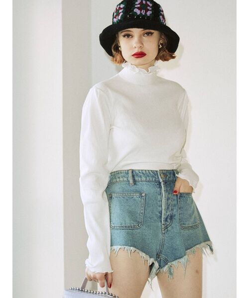 jouetie（ジュエティ）の「パワショルテレコトップス（Tシャツ/カットソー・レディース・ブラック/パープル/グリーン/その他1/グレー/その他2/オフホワイト・MEDIUM）」の18枚目の写真