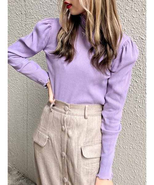 jouetie（ジュエティ）の「パワショルテレコトップス（Tシャツ/カットソー・レディース・ブラック/パープル/グリーン/その他1/グレー/その他2/オフホワイト・MEDIUM）」の5枚目の写真